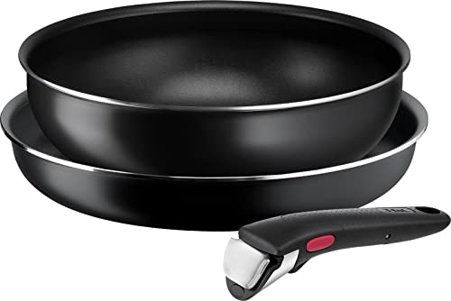 Tefal L16390 Juego de ollas y sartenes, juego de 3 piezas, para fuego de gas, sin sustancias tóxicas como PFOA, Ingenio Neo Family Set 3, antiadherente, resistencia a la adherencia de larga duración,