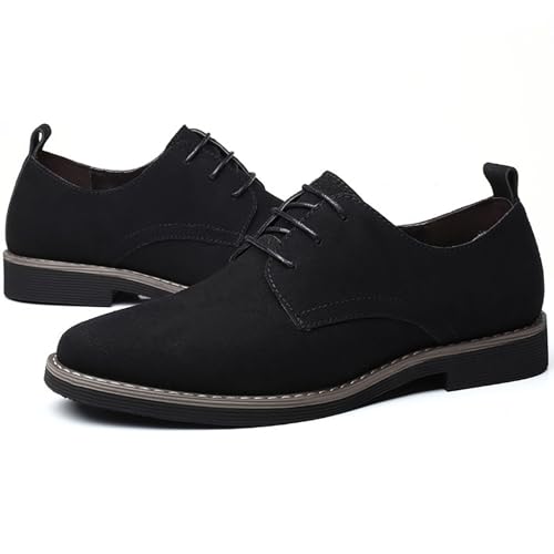 Men's Suede Lace Up Dress Shoes Lightweight Business Oxfords Casual Driving Shoes2