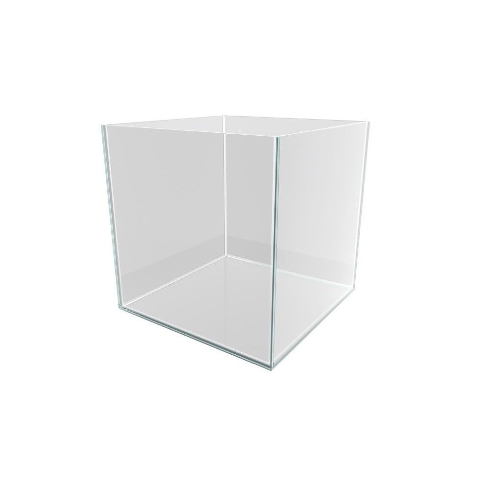 AquariumLine Cube – Aquarium aus Floatglas für Süßwasser – verschiedene Größen 20 – 30 – 40 cm – minimalistisches Design rahmenlose Wanne für Nano-Aquarien, Pflanzen, Caridine und Aquascaping (25 x 25