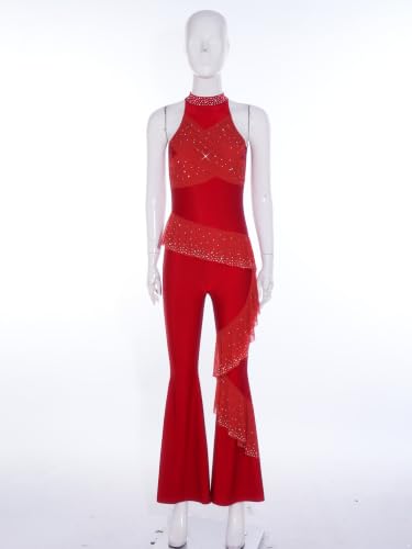 Jumpsuit de baile mujer body danza una pieza combinaison disco 3