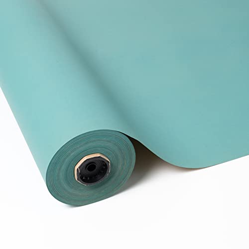 PAKOT | Bobina Papel Kraft 100% Reciclado Verde Turquesa 70CM x 100M Ideal para Regalos, Embalaje Ecológico, Tiendas, Empresas, Manualidades, Bodas, Cumpleaños y Decoración