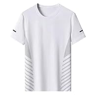 【Size Selection】For the exact size of men's T-shirts, please check our size chart. 【Mesh Fabric】Summer mesh fabric, highly breathable and transparent. 【No Shrinkage】Our men's gym t shirts are made of 100% polyester fabric, which is skin-friendly, bre...