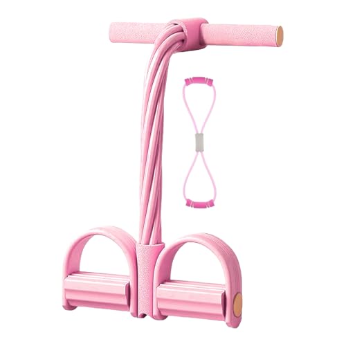 Cuerda Elástica para Fitness, con Estructura de 8 Tubos, 40x14 cm, Banda de Entrenamiento en Forma de Ocho, Herramienta para Tirar los pies de Yoga, Asas Antideslizantes, para Abdomen, Cintura y Brazo