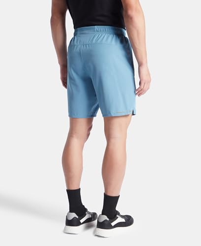 Image of Jockey MV20 Men Recycled Microfiber Elastane Stretch Solid Active Wear Shorts with Zipper Pockets and StayFresh Treatment