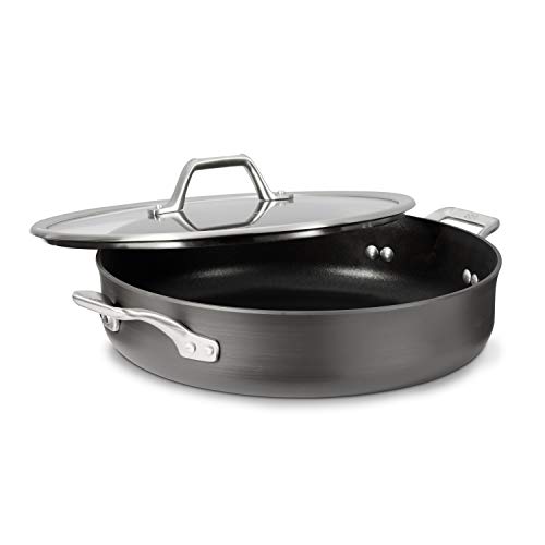 Calphalon Signature Hard-Anodized Nonstick 5-Quart Sauteuse Pan with Cover, 5 QT