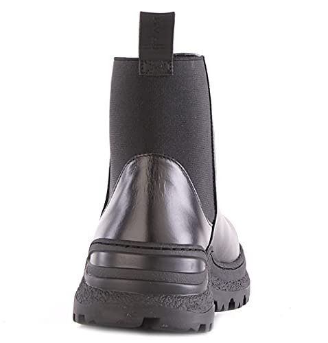 FRAU, Stivaletti Donna in Pelle Nera, con Pull Up