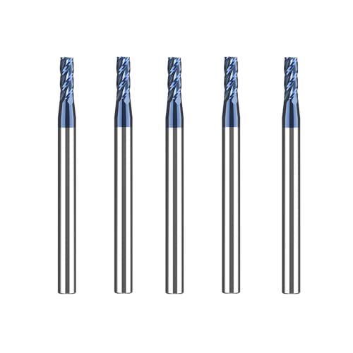 CREEYA Hartmetall Schaftfräser 3mm, 4 Zähne/4 Schneiden, AlTiN Schwarz Beschichtung CNC Fräser, VHM Fräser Für Metall, Holz, Acryl, Kunststoff