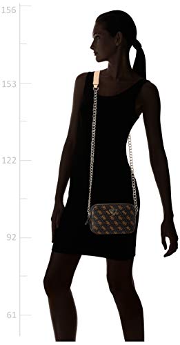GUESS womens Noelle Crossbody Camera, Brown Logo, One Size US