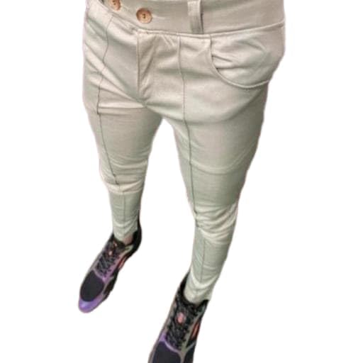 Men's Relaxed Regular Fit Trouser | Solid Full Length Pants-Grey-34-image-39