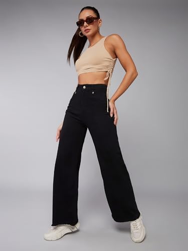 Image of Dolce Crudo Boot Cut High Rise Cropped Jeans for Women