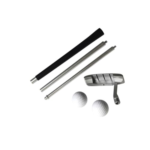 POPETPOP Golf Putter Set Right Hand Aluminum Alloy Push Rod Detachable Rods Kit Silver