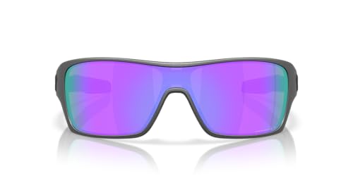 Oakley Sunglasses for Men - OO9307 Turbine Rotor Rectangular Sunglasses PRIZM Lenses - Matte Steel/PRIZM Violet Polarized - Size 32 - image 1