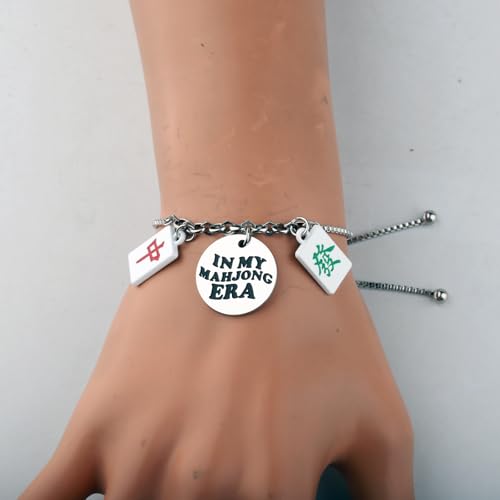 Mahjong Charm Bracelet Mahjong Tile Bracelet Chinese Mahjong Gift Mahjong Player Jewelry For Mahjong Lover2