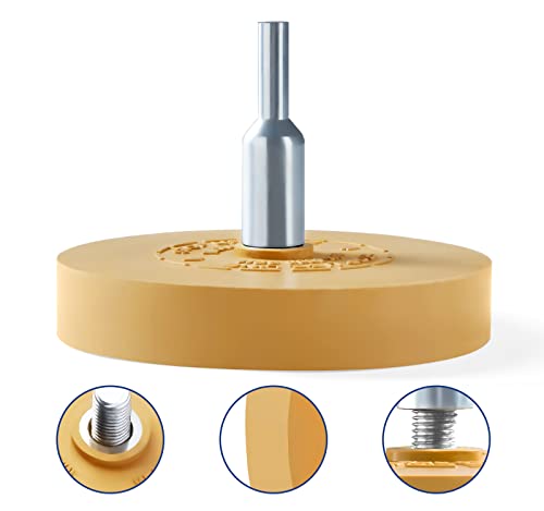 Image of 6 PCS Decal Remover Eraser Wheel Rubber Eraser Wheel Adhesive Remover Wheel for Cars Sticker Remover Tool Removes Pinstripe Stripe Vinyl Tape and Graphic