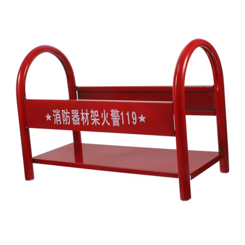 SMASOLO Soporte de Hierro Reforzado para Extintor de Polvo de 4 Kg Base Estable para Almacenamiento Seguro y Organizado Apto para 2 Extintores de 2-4 Kg Color Rojo
