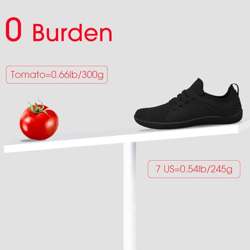 L-RUN Mens Barefoot Shoes Minimalist Walking Shoes Breathable Wide Toe Running Trail Shoes Zero Drop Sneakers for Cross-Trainer