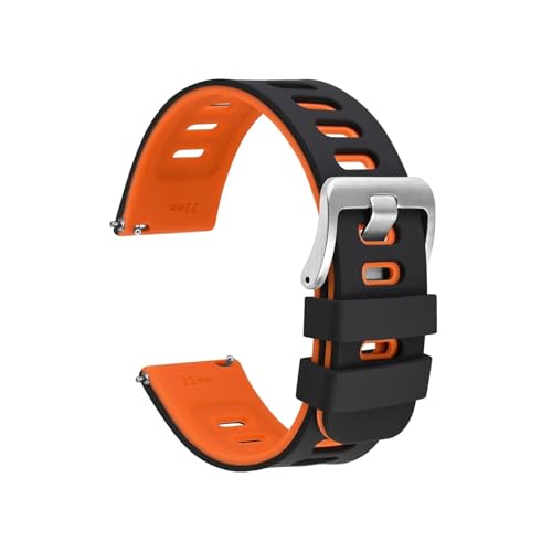 22mm\tgVJQX|[cxgɓKHuawei Watch GT2 46mm/Samsung Galaxy Watch 46mm Gear S3(Orange-silver,20mm)