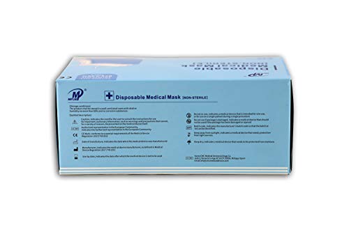Disposable 3 Ply Face Mask 50 Pcs (Pack) Medical Grade Non Woven 3-PLY BFE 98%