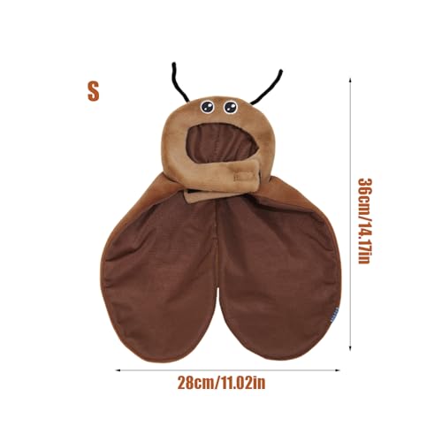 Fantasia de Capa para Pets - Capa de Cosplay para Gatos em Formato de Barata - Acessórios Leves E Aj