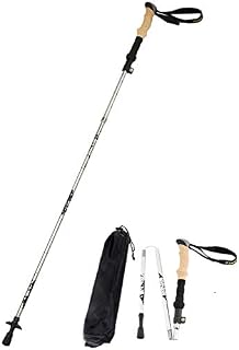 Alafen Aluminum Collapsible Ultralight Travel Walking Hike Stick Trekking Pole for Men