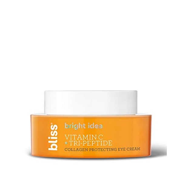 Bliss-Bright-Idea-Vitamin-C-Tri-Peptide-Collagen-Protecting-Brightening-Eye-Cream-Clean-Vegan-05-oz Bliss Bright Idea Vitamin C + Tri-Peptide Eye Cream - Collagen Protecting - Brightens Skin - Diminishes Dark Spots & Visibly Firms Eyes - Clean - Vegan & Cruelty-Free