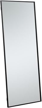 Elegant Decor Eternity 60 x 24 Contemporary Metal Frame Mirror in Black