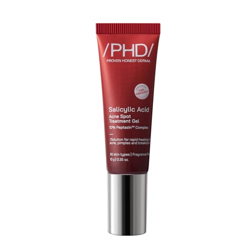 Image of /PHD / Salicylic Acid Acne Spot Treatment Gel 10g | Fast-Acting Pimple Remover & Acne Spot Corrector | Clear Gel with Peptazin Complex | Alternative to Pimple Patches | Salicylic Acid Gel for Face | Targets Breakouts & Reduces Spots Instantly