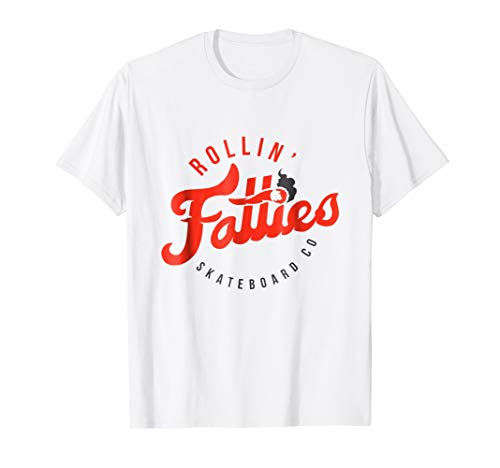 Official Rollin Fatties T-Shirt Logo Skateboarding Smoking