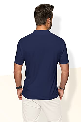 Camisa gola polo lisa Factory 42 (Azul Marinho, M)