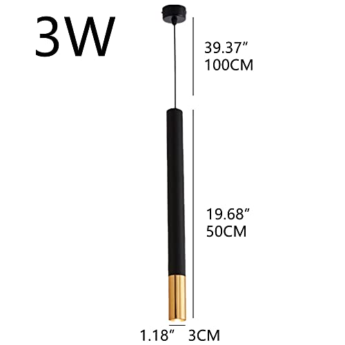 Cylindre droplight LED 3x50cm pour suspension de chevet