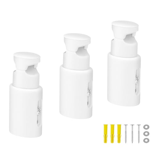 0XBIT Soporte Radiador Pared, 3 Piezas Radiador Toallero Electrico ABS, Fijaciones para Calentadores Toallas Distancia Ajustable, con Accesorios, para Radiadores Baño Rectos o Curvos