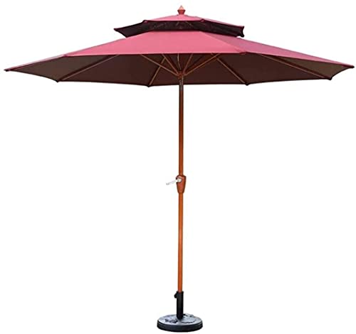 JCNAGXY Sun Parasol Umbrella Garden Parasols 9' Round Double Top Outdoor Patio Sun Umbrella, Perfect For Outdoor Yard, Beach Commercial Event Market,Pool Side