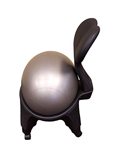 JFIT Ergonomic Comfort/Stability Balance Ball Fitness Chair,Black,5' to 6'3"