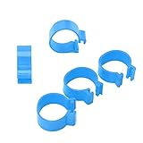 Kikumi 100 Stück Geflügel-Fußring, Huhn, Vogel, Ente, Identifikation, Beinbänder, Offene Schnalle, Hühner-Knöchelringe (25mm)