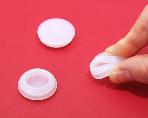 Image of ONLYKXY 10 Pcs Clear Silicone Round Snap in Type Locking Furniture Hole Plugs Button Protective Cover Cap Head,Universal (20mm /0.78inch)