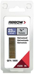 Arrow Fastener 23 Ga. Smooth Shank Straight Strip Pin Nails 5/8 in. L x 0.03 in. Dia. 1,000 pk