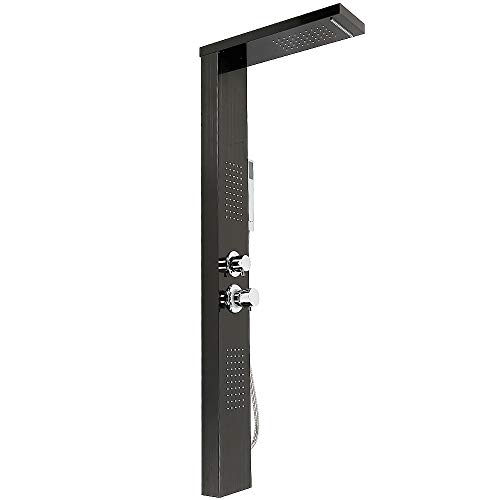 Panneau de Douche Hydromassant Thermostatique Noir