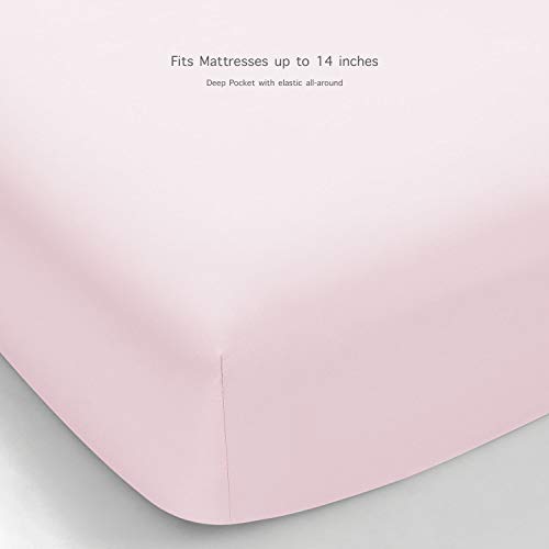 Basic Choice 6 Piece Sheet Set - Luxury Soft 2000 Series, Standard 100 By Oeko-Tex, Bed Sheets Full, Baby Pink #TOP3