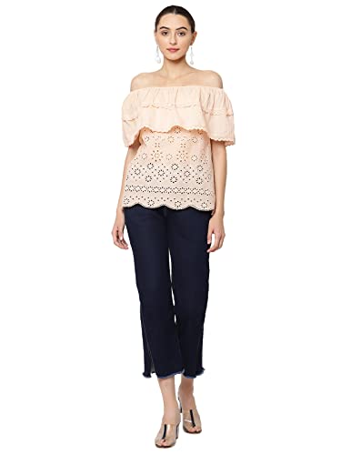 Image of Pure Cotton Schiffli Top