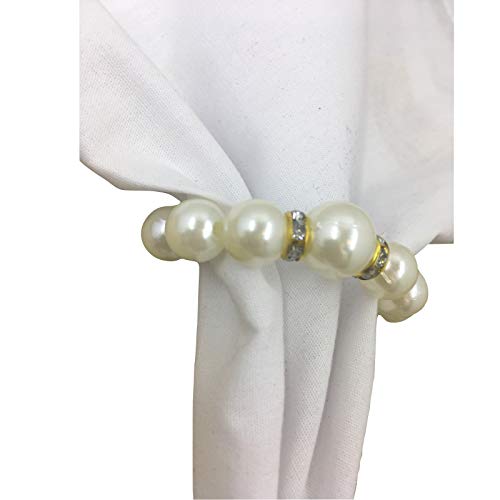 Kit Duo Guardanapo de Tecido com Porta Guardanapo Pérolas Divinas II - 4 unds