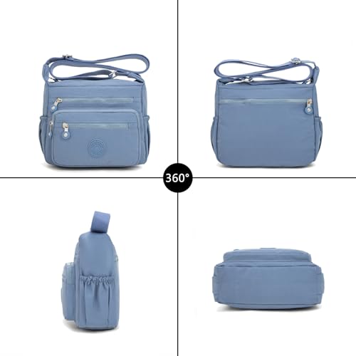 Image of Pealwel Women Shoulder Handbag Roomy Multiple Pockets Bag Ladies Crossbody Purse Tote Top Handle Satchel