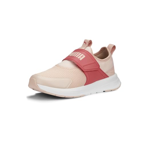 PUMA Unisex-Child Shoes Evolve Slip On Sneaker, Black-for All Time Red-White, 2 US Little Kid2