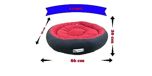 Image of Premium XL Size Dog bed for XL dogs and puppies Anti skid bottom washable Orthopedic Big dog /cat Beds Red /Black