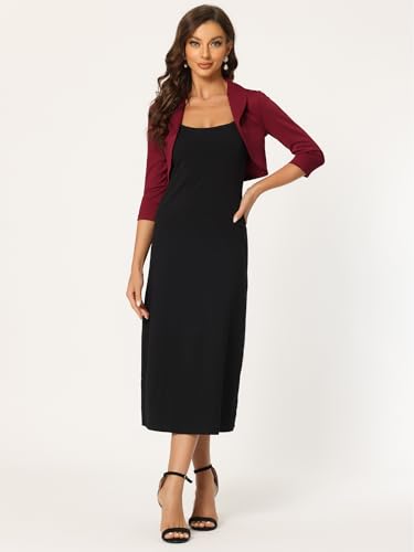 Allegra K Dressy Shrugs for Women's Wedding Formal Bolero Jackets for Evening Dresses4