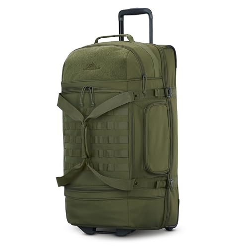 High Sierra Pathsetter Large Wheeled Rolling Duffle - Moss