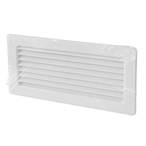 La Ventilation C229B Gitter Endstück 256 x 126 mm aus ABS zum Einbau Farbe Weiß