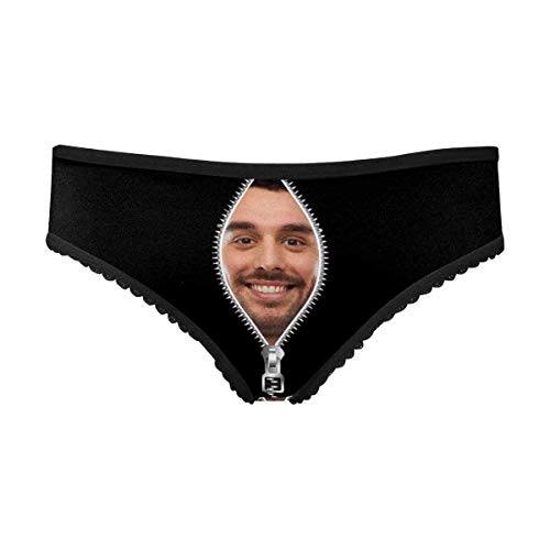 Interestprint Custom Zipper Photo Boyfriend Husband Face On Women's All Over Print High-Cut Briefs Panties Multi #TOP5
