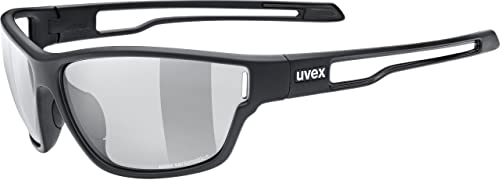 uvex sportstyle 806 V, gafas outdoor unisex, fotocromáticas, antivaho, black matt/smoke, one size