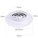 Adjustable Air Ventilation Cover Round Ducting Ceiling Wall Hole ABS Air Vent for Bathroom and Kitchen, White（250）