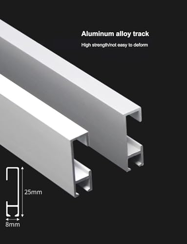 Image of Gallery Art Hanging Rail,100cm Long Picture Rail Hanging Hooks,Picture Hanging Track,Picture Rail Hooks & Installation Hardware(Rope 250cm)